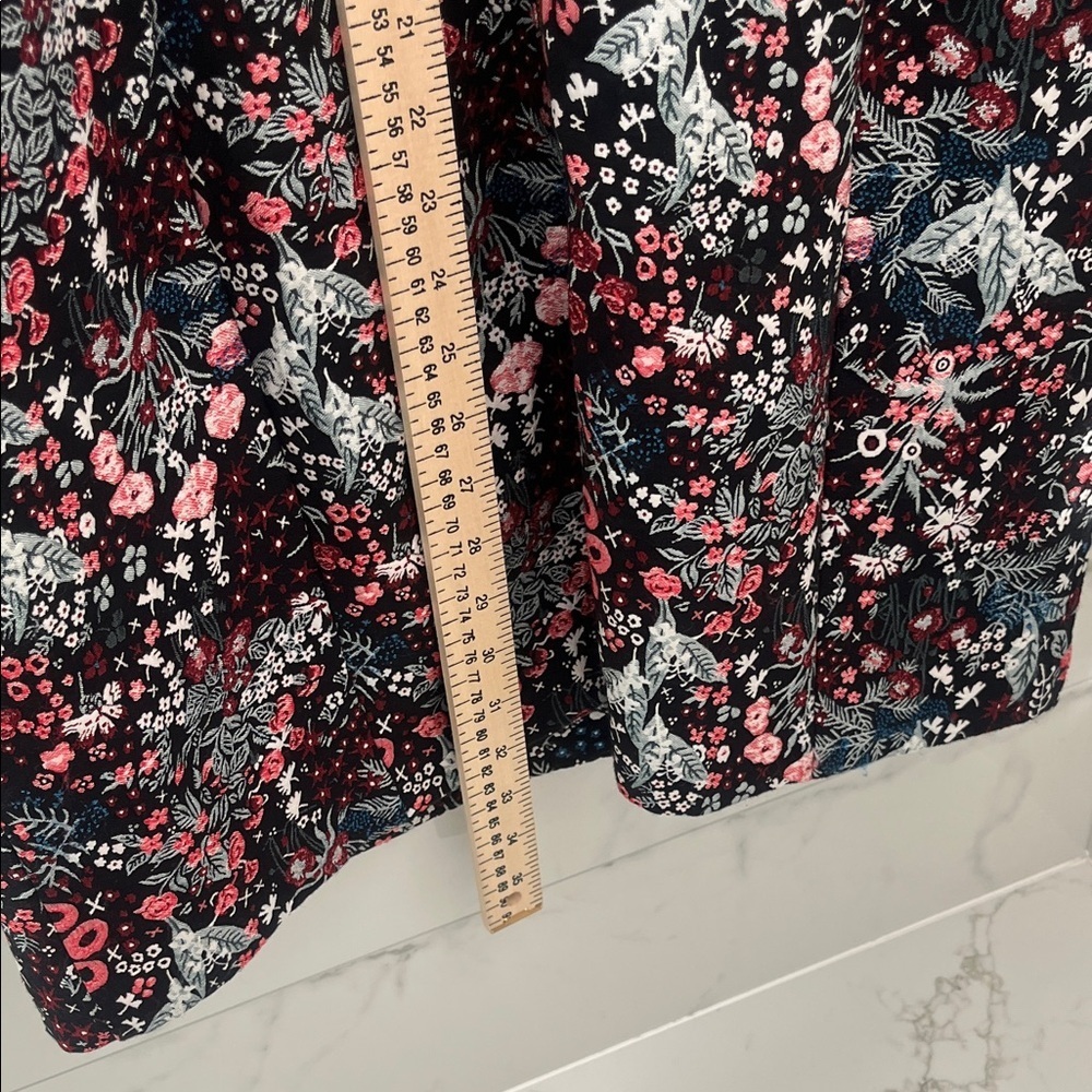 H&M brocade floral mini Dress with gold zipper - Picture 4 of 7